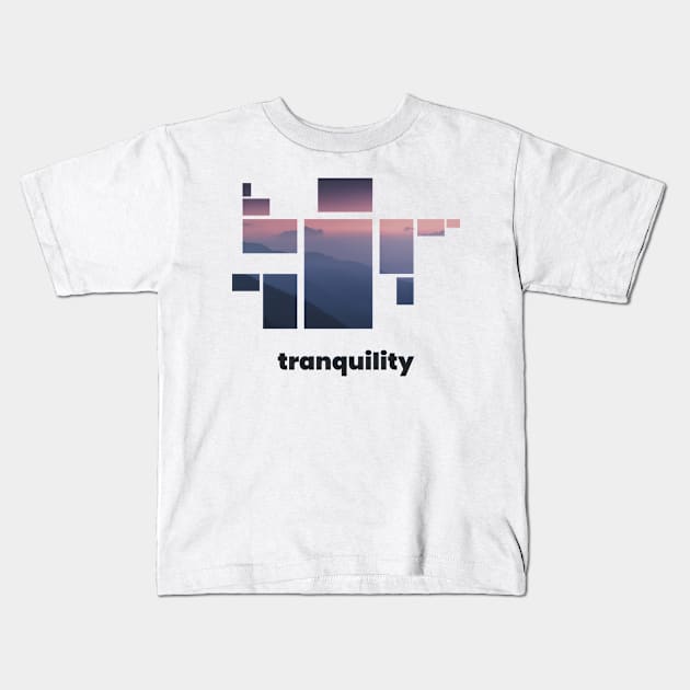 Tranquility - Mountains Kids T-Shirt by woundedduck